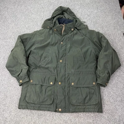 Croft & Barrow Jacket Mens Medium Green Hooded Parka Insulated Chore Winter - Image 1 of 4