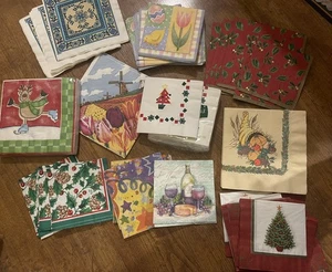RIESIGE MENGE PAPIERSERVIETTEN für Decoupage oder unterhaltsame Kunsthandwerk Servietten - Bild 1 von 1
