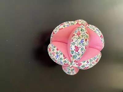 Pink and Flowers Grab or Clutch Baby Ball - Image 1 of 3
