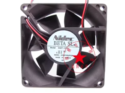 1PC NIDEC D08T-12PU 12V 0.22A 8025 8CM 2-wire chassis power supply cooling fan - Image 1 of 4