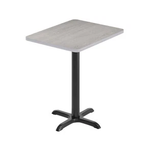 Graniss 24'' x 30'' White Rectangular Laminate Table Top with Black 22 x 22 "... - Picture 1 of 36