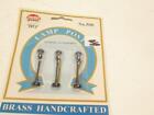 HO VINTAGE MODEL POWER #500 LAMPOSTS (3 pack)  W/BRASS PARTS - NEW- S31WW
