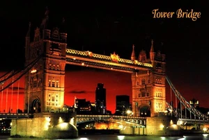 Tower Bridge, London, Vintage Postcard 6x4 - Picture 1 of 2