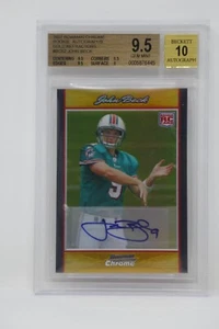 2007 Bowman Chrome Rookie AU Gold Refractors John Beck/50 🔥Beckett 9.5 GEM MINT - Picture 1 of 6