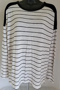 Old Navy Womens Shirt Top Blouse Size S Small Blue White Striped - Picture 1 of 24