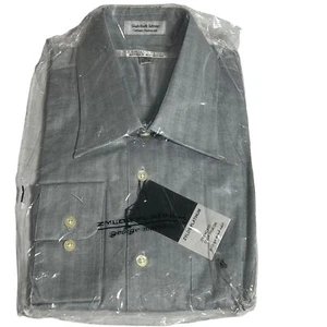 Camicia abito George Machado Zylos platino antracite ago singolo 18 34/35 nuova - Foto 1 di 6