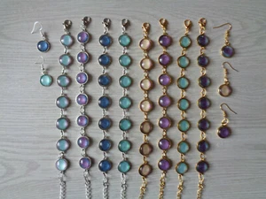 Armband oder Ohrhaken  "Cabochon"  13  Varianten auswählbar  - Bild 1 von 22