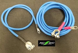 Battery Relocation Kit, # 4 Awg HD welding Cable, Top Post 16' BLUE / 4' BLUE - Picture 1 of 1