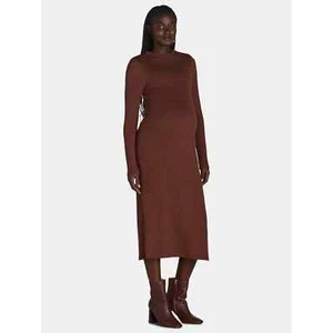 Time and Tru Women’s Ribbed Maternity Dress, Size Large (12-14), Classic Fit - Picture 1 of 4