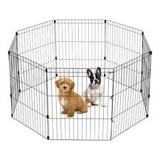 USA Metal Exercise Pet Playpen, Small Medium Dog Secure Fence Portable Easy A...