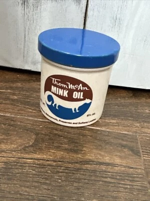 VINTAGE MINK OIL THOM MCAN LEATHER CONDITIONER WATERPROOF PRESERVE SOFT LEATHER - Image 1 of 4