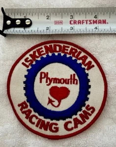 Vintage Iskenderian Racing Cams Patch Plymouth Heart Isky Patch NOS