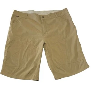 ECC! Kuhl Pantaloncini Cargo Escursionismo 2 Tasche Laterali Zip Uomo 42x13,5 Marrone Elasticizzato - Foto 1 di 15