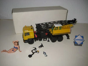 MAN 3-ACHS LKW MIT SENNEBOGEN KRAN #4110.1 CONRAD 1:50 OVP - Picture 1 of 5