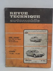 CITROËN CX 2000 2200 (FORD Escort) - Zeitschrift Automobile Technique 354 - Bild 1 von 2