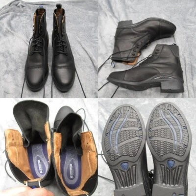 Botas Ariat Devon Pro VX para Hombres 11B Negro Paddock Cuero Encaje Ecuestre Occidental Foto 1 de 4