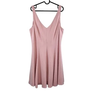 NWOT Amanda Uprichard x GB. Pink V Neck A Line Ponte Dress Size 2X Ballet Party - Picture 1 of 6