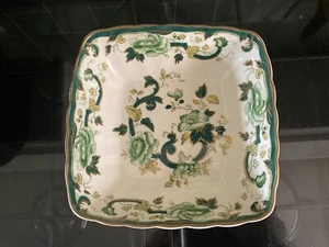 Vintage Mason's Ironstone Chartreuse Square Dish Bowl Plate 23cm - Picture 1 of 3