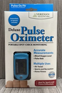 Oxímetro de pulso Veridian Healthcare 11-50D Deluxe monitor de nivel de oxígeno en sangre NUEVO - Imagen 1 de 1