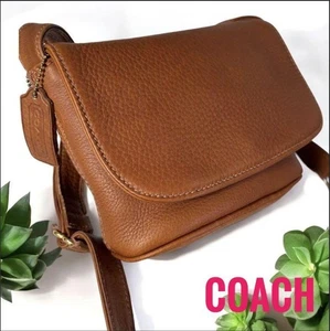 Bolso Bandolera Pequeño Coach Sonoma De Colección Cuero Guijarro Tostado Solapa Frontal 4919 - Imagen 1 de 20