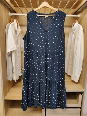 SEASALT CORNWALL UK 16 AZUL MARINO VESTIDO CAMISETA SIN MANGAS BATA BODELVA INFORMAL MUJER Foto 1 de 4