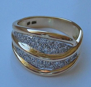 Ring mit Brillanten Diamanten aus in 18 Kt 750 er Gold Grösse 53 Edel - Picture 1 of 12