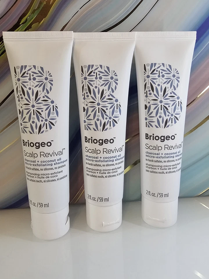 3X Briogeo Scalp Revival Micro-Exfoliating Shampoo 2 oz Each NEW SEALED - Image 1 of 1