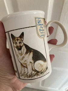 VINTAGE SELTENE DUNOON TASSE DEUTSCHER SCHÄFERHUND DESIGN MADE IN SCOTLAND - Bild 1 von 6