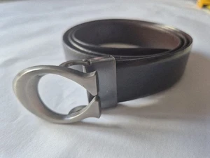 Coach Men’s Leather Belt Black/Brown Reversible “C” Buckle – Size 42 - Foto 1 di 11