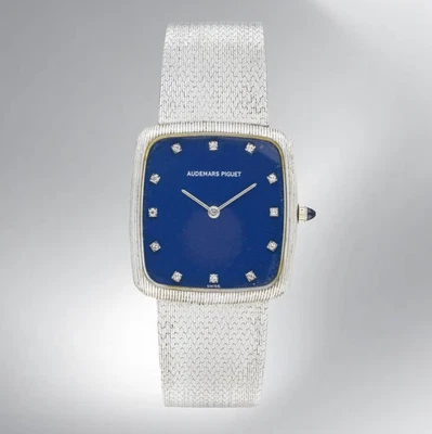 Vintage 1970s Mens' Audemars Piguet 18K White Gold watch with Diamonds 85.5g - Image 1 of 4