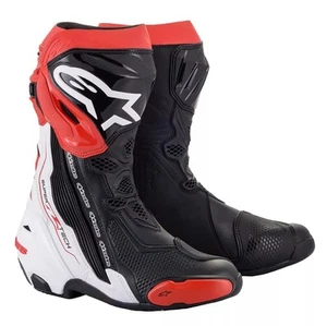 Alpinestars Supertech R Motorcycle Boots Black White Red - EU43 - Picture 1 of 1