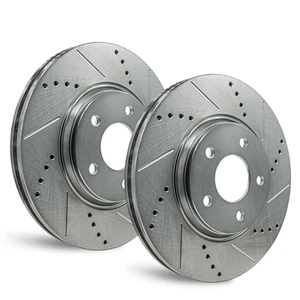 For Chevrolet Camaro SS 6.2L 2010-2015 - Front Drilled and Slotted Rotors - Picture 1 of 6