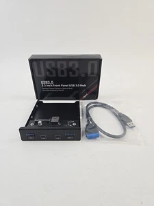 3.5 Inch USB-C USB 3.0 HUB 4 Ports Front Panel Floppy Bay Computer Accessories - Picture 1 of 7