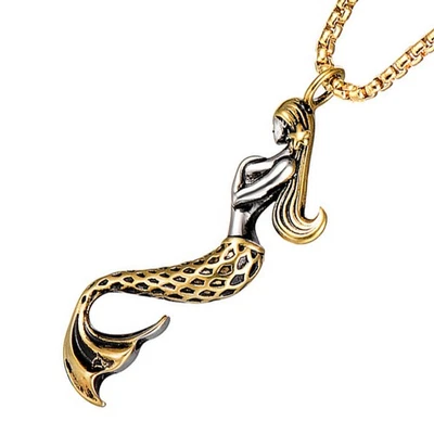  Halskette Herren Meerjungfrauen Schmuck Schmuckzubehör Titanstahlkette - Bild 1 von 4