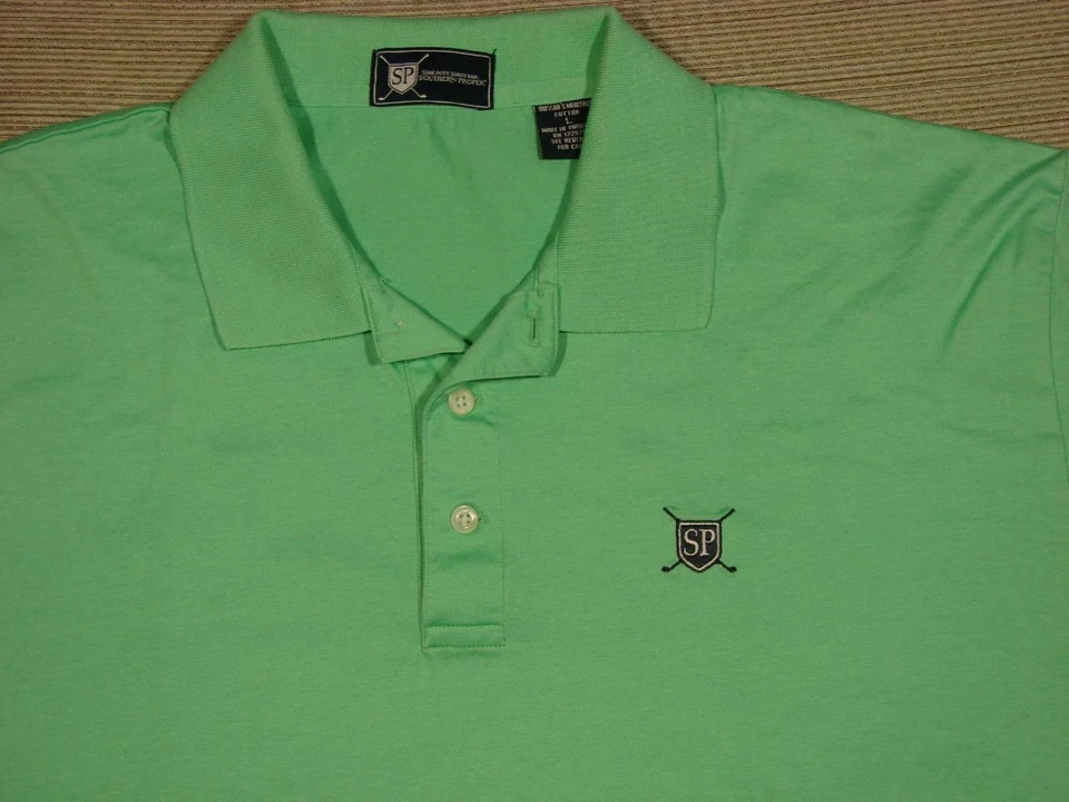Men's Southern Proper Short Sleeve Polo Golf Shirt Large L spring green - Image 1 of 2