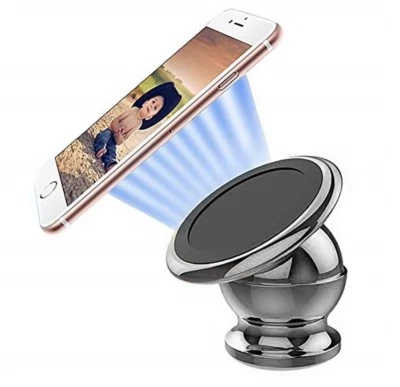 Magnetic Car Cell Phone Dash Mount Holder 360 Rotating For iPhone GPS Samsung - Image 1 of 3