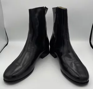 Nunn Bush Men's Black Leather Side Zip Beatle Boots Baba Boots Size 11 D NEW - Picture 1 of 8