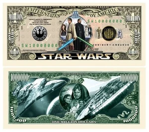 ✅ Pack of 100 Star Wars 1 Million Dollar Bills Collectible Novelty Money ✅ - Picture 1 of 9