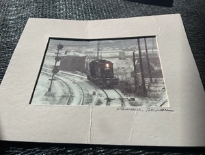 Lawrence Berman Zug fallender Schnee Vintage Hurlock MD CR Original Foto Züge - Bild 1 von 3