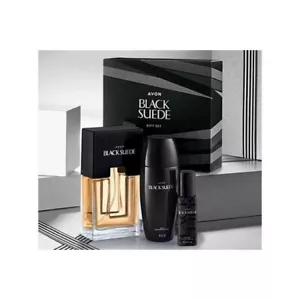 AVON BLACK SUEDE CLASSIC GIFT SET. 100ML COLOGNE + ROLL-ON +10ML POCKET SPRAY - Picture 1 of 1