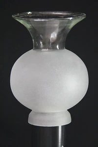OIL LAMP CHIMNEY- Liverpool Whale Oil Lamp Chimney 1 5/8" small. Clear/Frosted - Picture 1 of 1