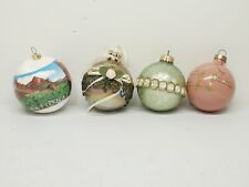 FOUR FABULOUS UNIQUE CHRISTMAS ORNAMENTS - NICE CONDITION -  ALL FOR ONE MONEY