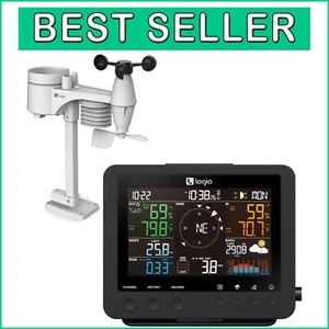 Advanced 7-in-1 Weather Station: Indoor/Outdoor Sensor with Forecast Alerts - Picture 1 of 9