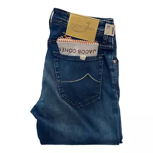 JACOB COHEN HERREN JEANS HOSE J688 X0531303W 01372W2 BAUMWOLLE BLAU ORIGINAL PE - Bild 1 von 3