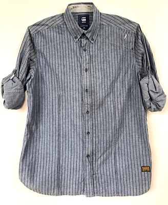 G Star RAW Modernist Penn Shirt L/S, Black/Milk, Size XXL BNWT $150 - Image 1 of 4