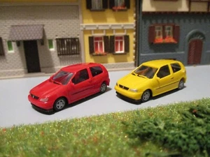 AWM 1:87 H0 Konvolut PKW Volkswagen VW Polo III Typ 6N '94 2-türig rot + gelb - Bild 1 von 3