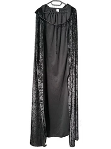 Halloween Long black cloak with hoodie 10 pcs Black - Picture 1 of 2