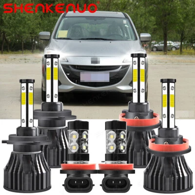 For Mazda MX-5 Miata 2006-2014 Combo LED Headlight High&Low Beam Fog Light Bulbs - Image 1 of 4