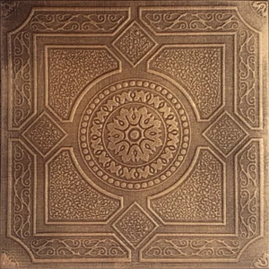 Azulejos de techo, espuma de poliestireno 20"" x 20"" marrón bronce lima, 100 piezas y 6 tubos adhesivos - Imagen 1 de 3