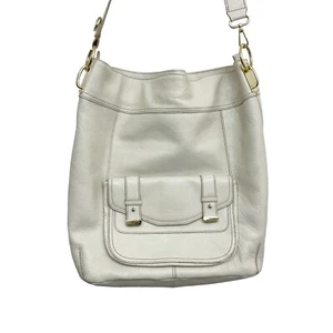 Banana Republic Alexa Hobo Tote Large Satchel Shoulder Bag Ivory - Picture 1 of 13